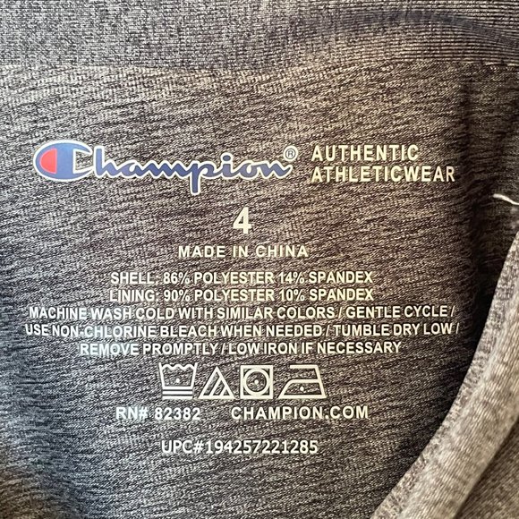 Champion Youth Girls 4 Skort Skirt with Shorts Gray Athleticwear Tiered Ruffles - Picture 10 of 10